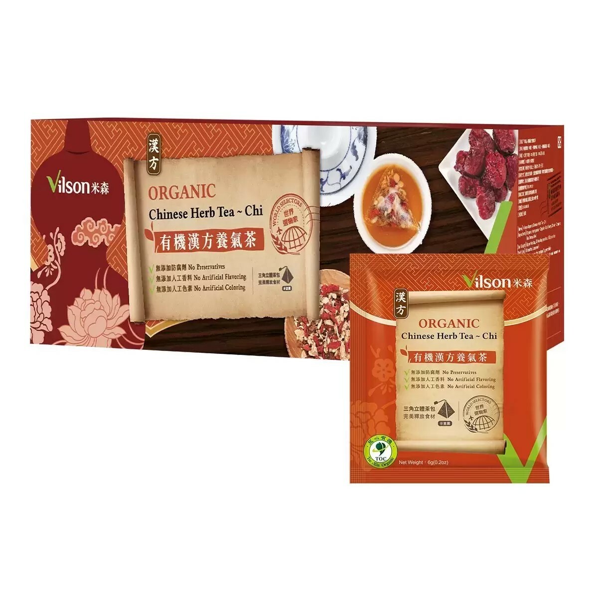 台灣 好市多 Vilson 有機漢方養氣茶 6公克 X 30入 (✈️直送香港✈️運費到付)