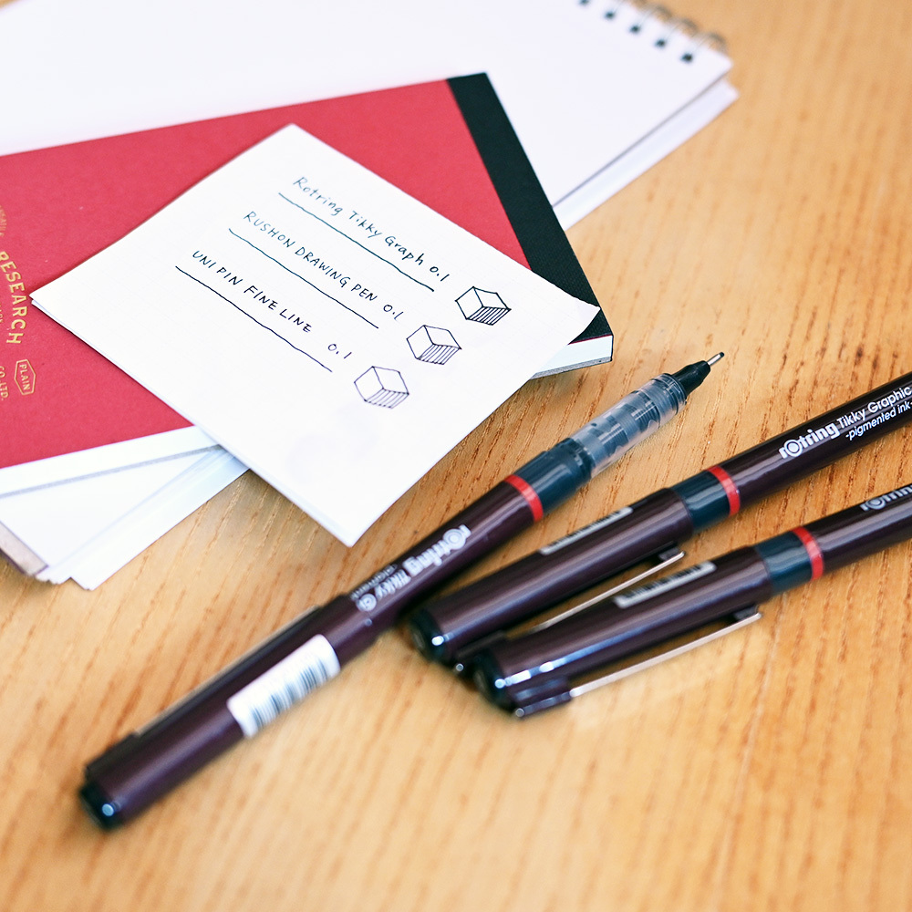 Rotring Tikky Graphic 代針筆：具有耐光性和耐水性