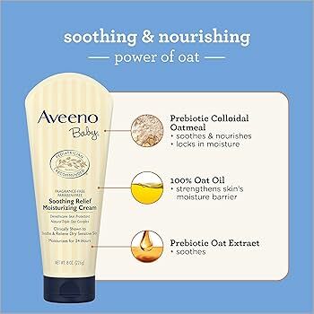 Aveeno baby - 嬰兒舒緩滋養護膚霜 (新包裝) 8 oz/227g (平行進口) (381371165643)