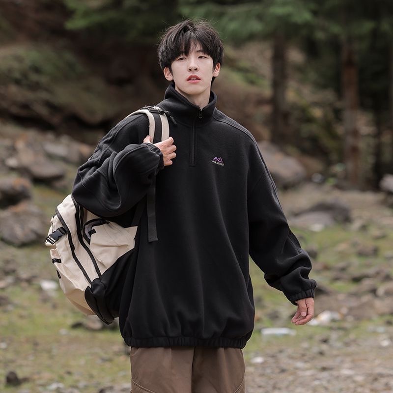 半高領重磅刷毛衛衣