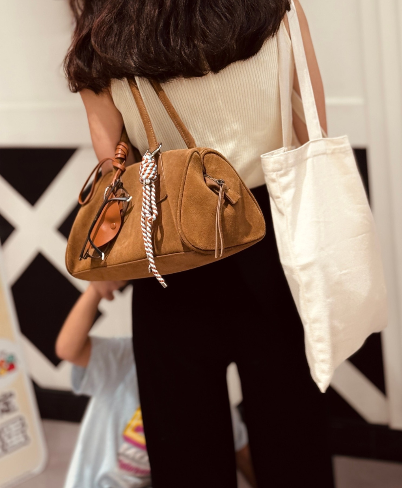 個性真牛皮絨面包包 [ 2色 ]