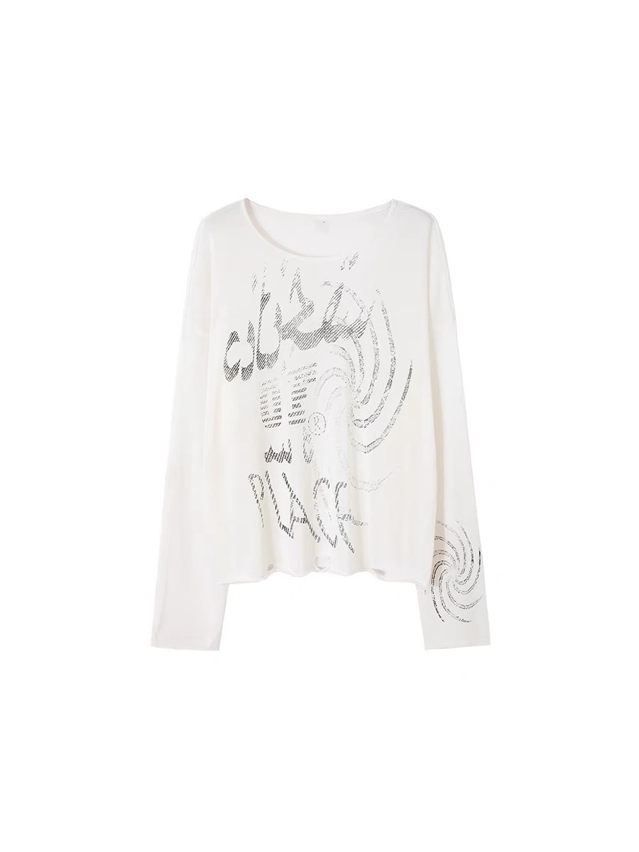 CONP 太陽系螺旋印章網紗Tee