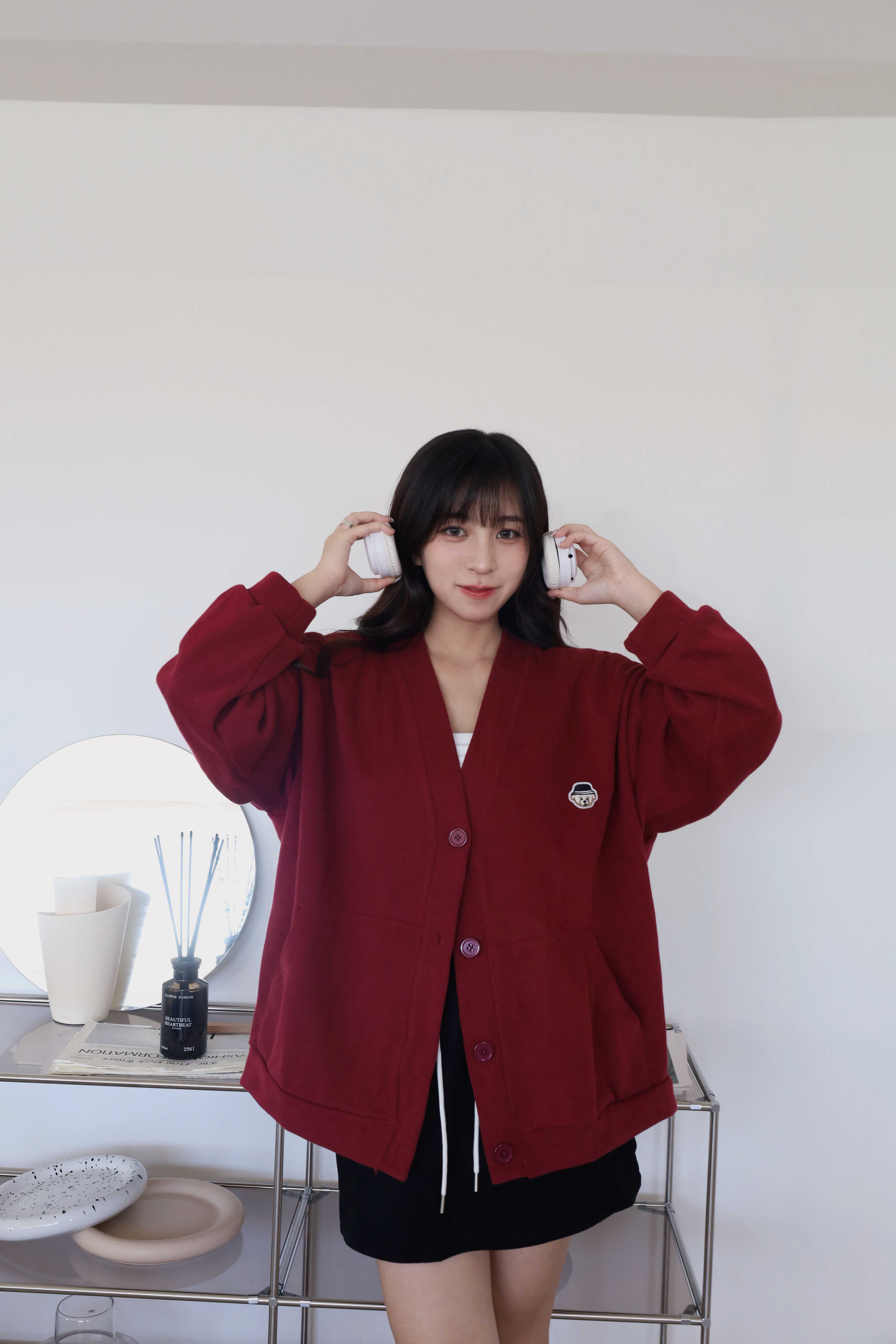 學院風小熊刺繡開衫