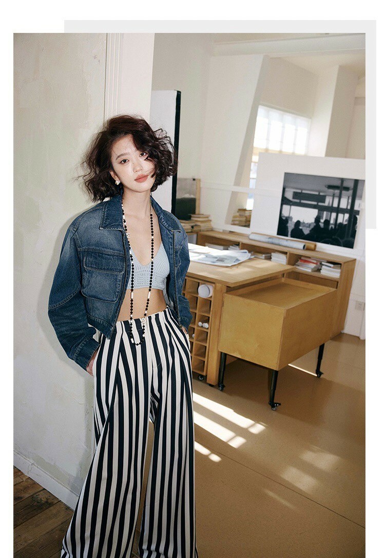 復古刷色翻蓋雙口袋短版牛仔外套S-M (Elegant & Love)