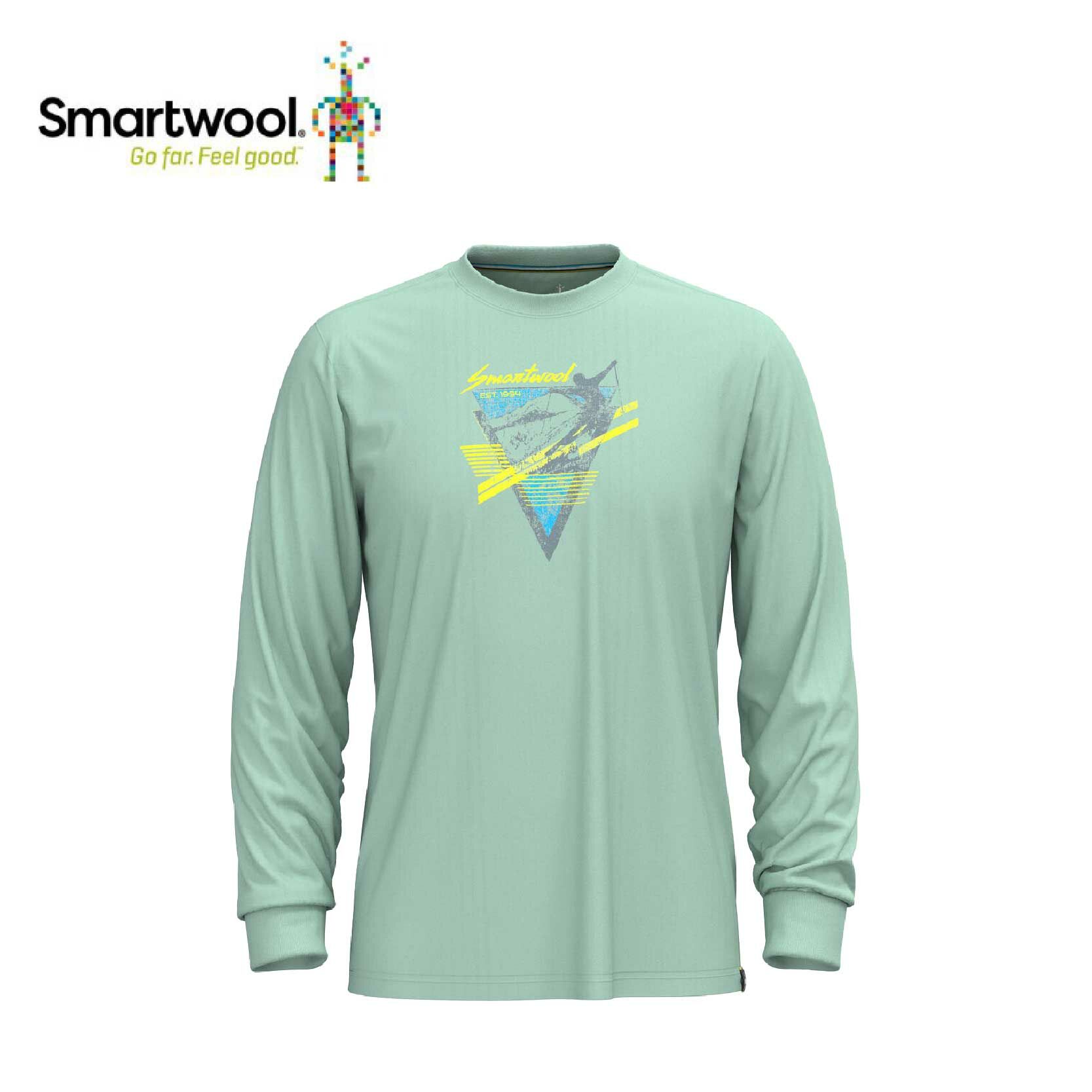 Smartwool 美國 塗鴉長Tee/熱潮年代 男款 (北極綠) 長袖/上衣/羊毛/抑菌抗臭 12SW002599