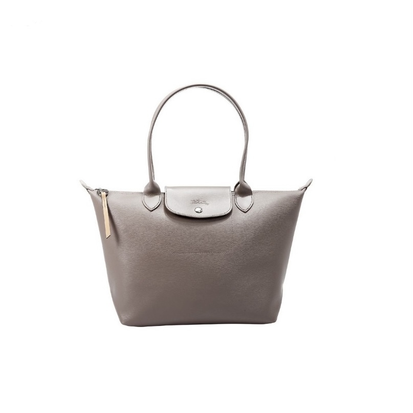 LONGCHAMP Le Pliage Cityl 28 Tote 小型長柄塗層帆布牛購物袋