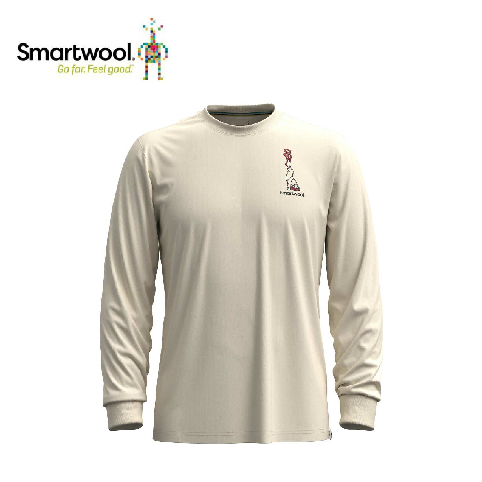 Smartwool 美國 塗鴉長Tee/雪季嘉年華 男款 (杏色) 長袖/上衣/羊毛/抑菌抗臭 12SW002597