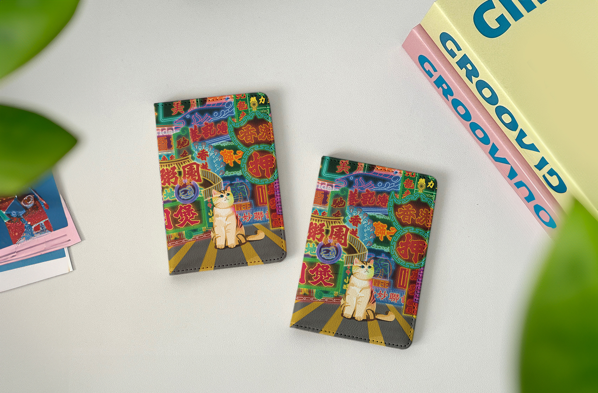 【貓遊街角 - 霓虹十色 】護照套丨香港特色丨amazing studio