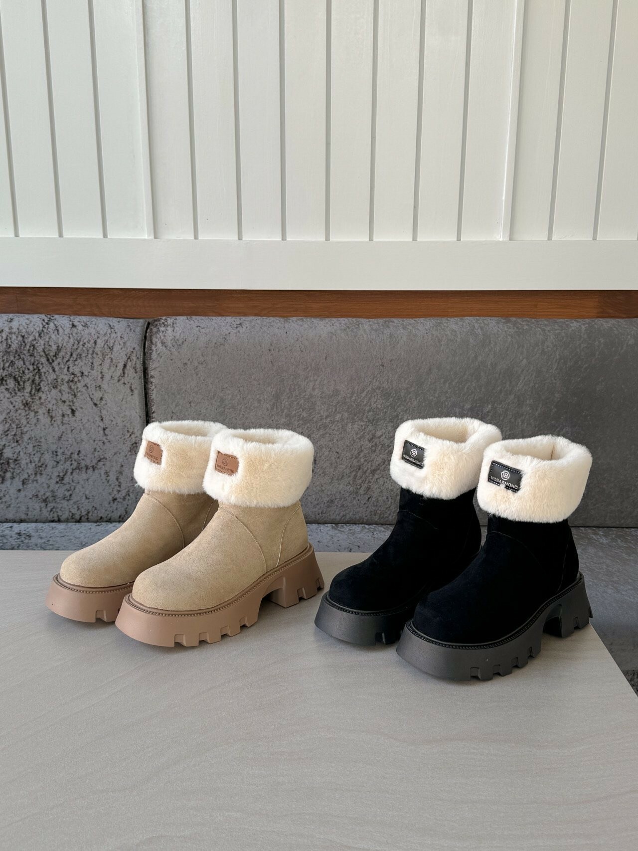 919白毛毛雪靴