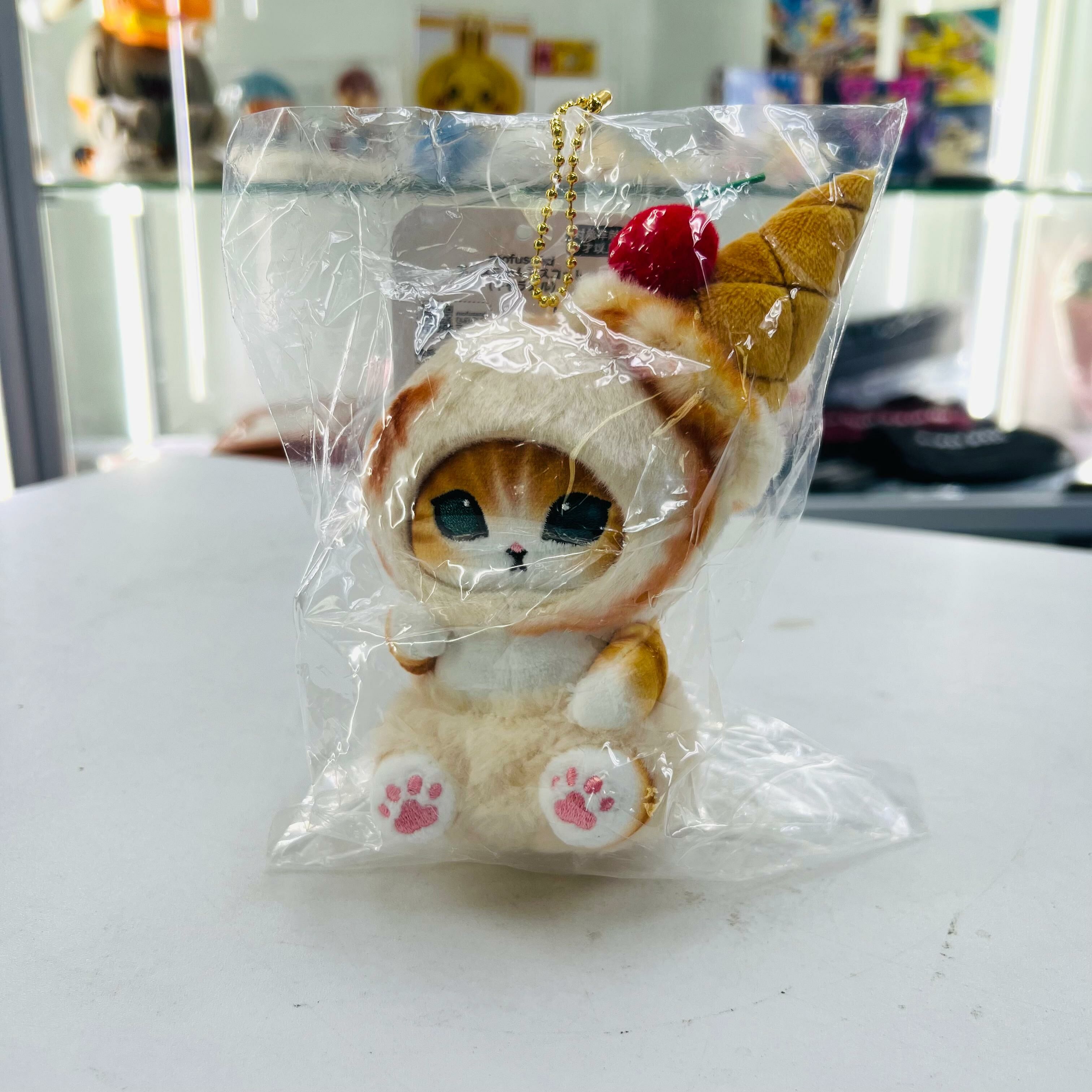 Mofusand Ice Cat Mascot (caramel)Keychain