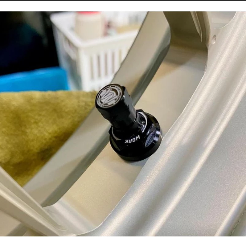 【Work Racing】 cnc 氣嘴 I型/L型60度 黑色 10mm孔位 全車系通用