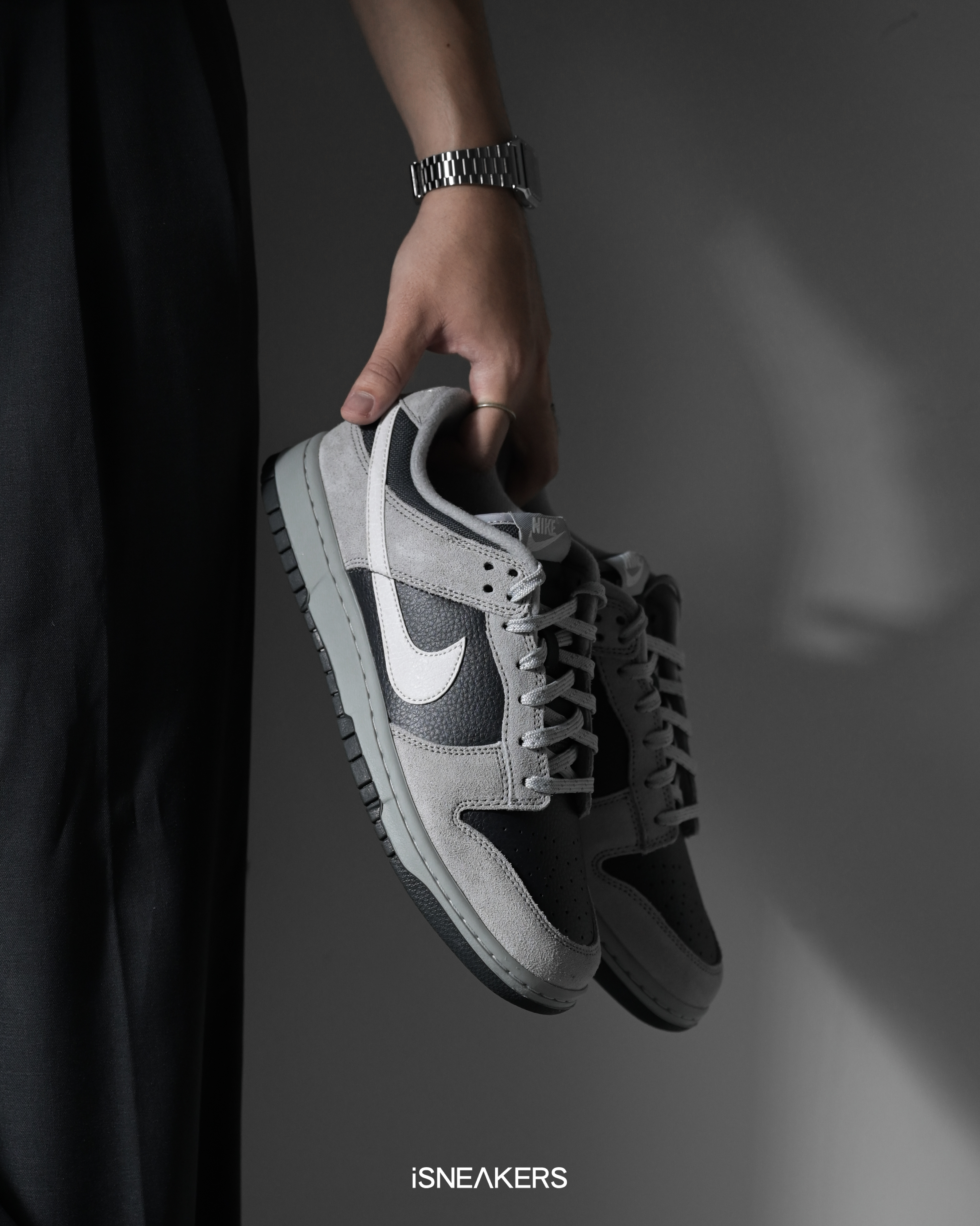 iSNEAKERS｜Nike Dunk Low Retro "Light Smoke Grey" 反光灰黑 HV2532-001