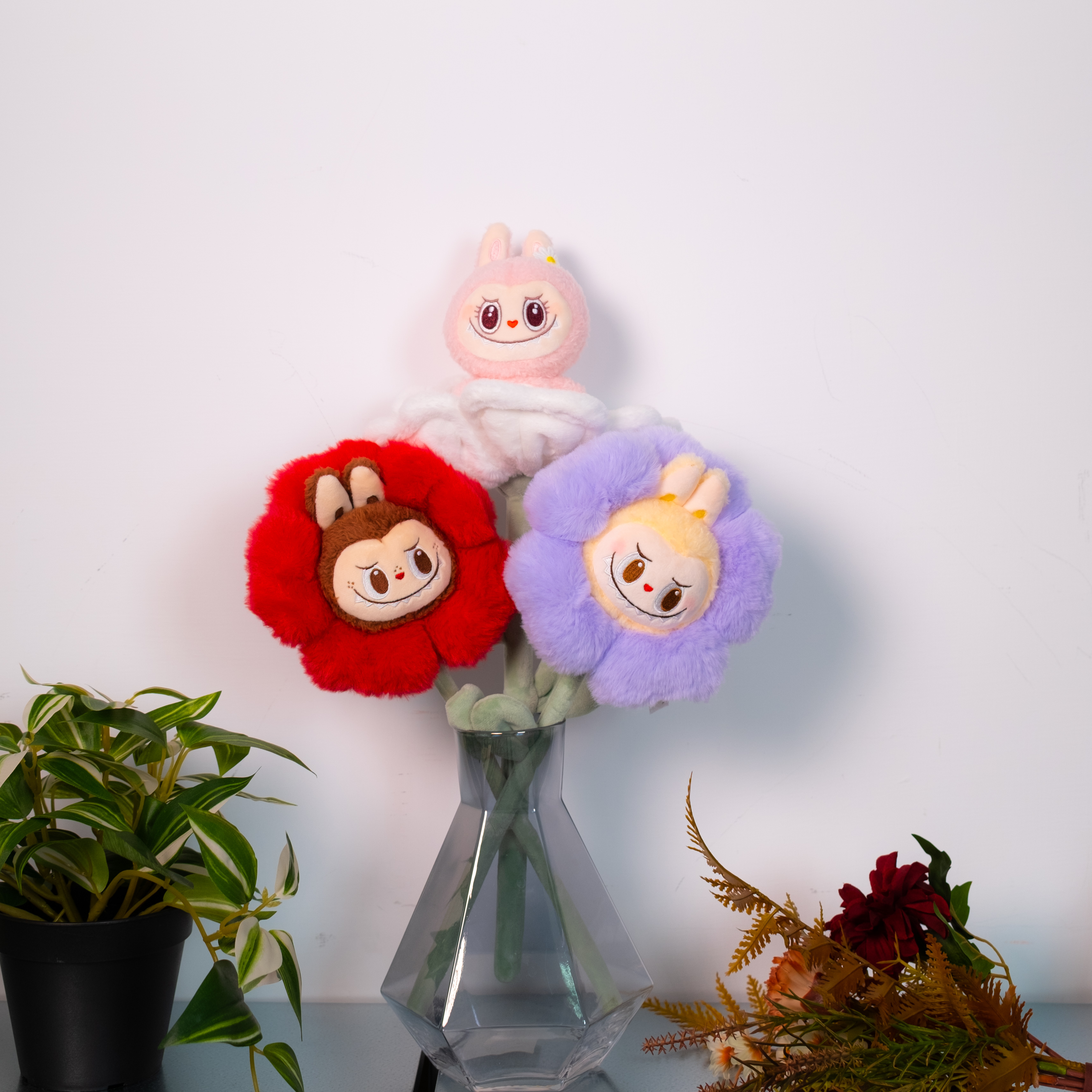 -(C4c)-POP MART POP LAND MOKOKO LABUBU 花束 泡泡瑪特樂園限定 情人節 聖誕節禮物 白色/紫色/紅色