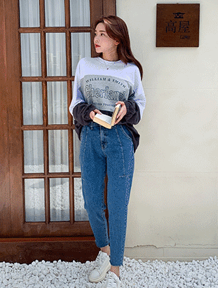 春夏新款/車線錐形老爺褲