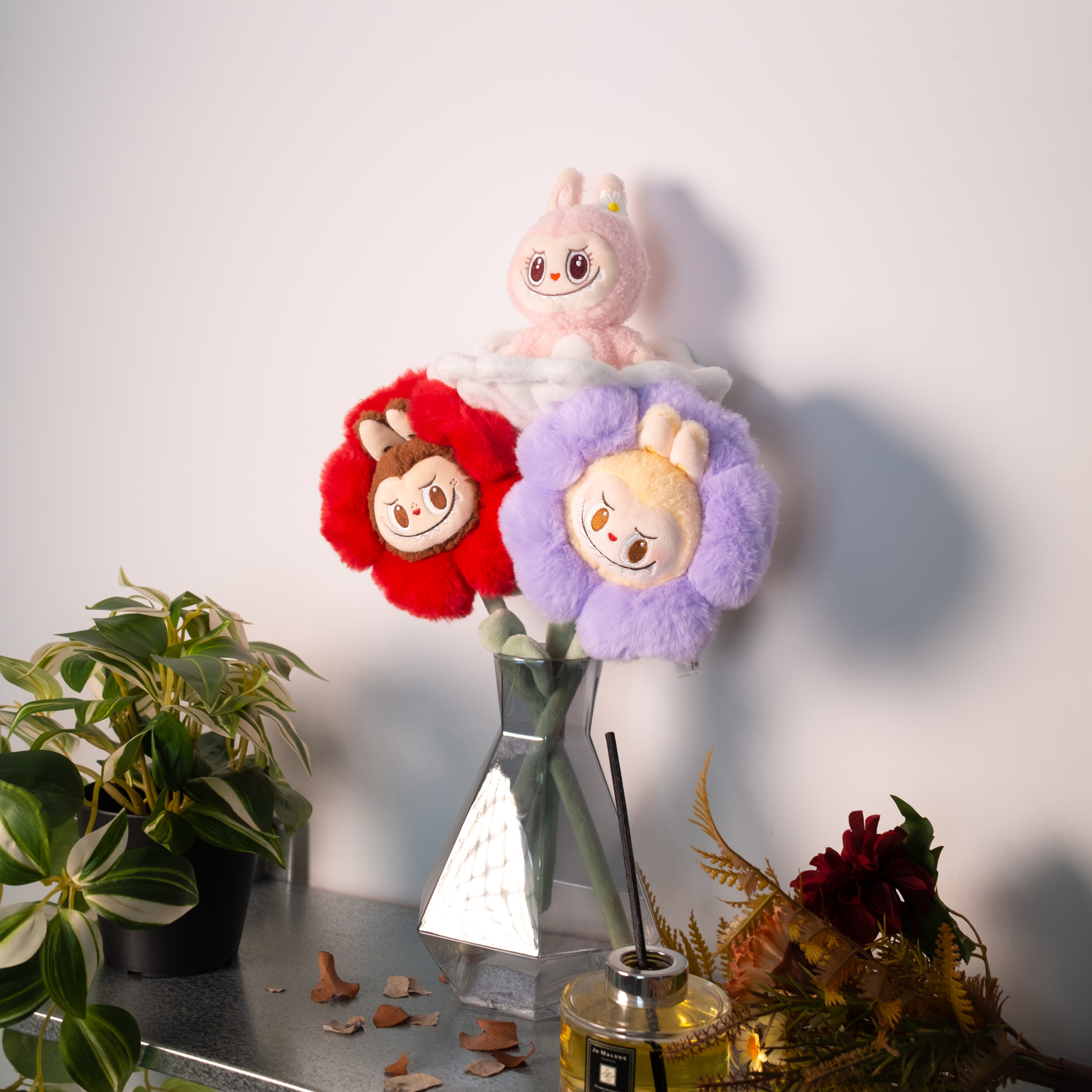 -(C4c)-POP MART POP LAND MOKOKO LABUBU 花束 泡泡瑪特樂園限定 情人節 聖誕節禮物 白色/紫色/紅色