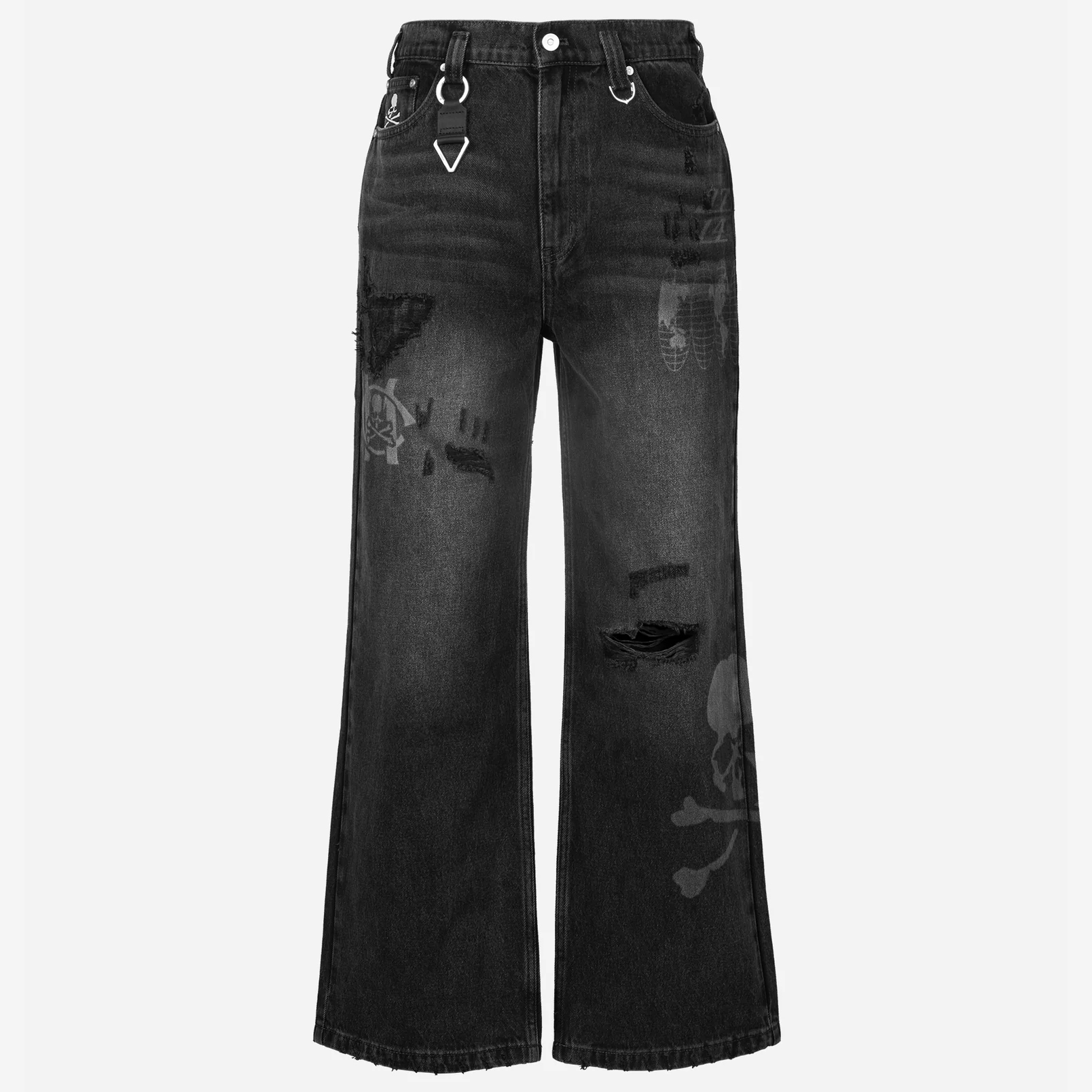 -(B4c03)-MASTERMIND JAPAN X C2H4 Vol.3 TOTEM LASER JEANS-MMJ2024PT114(洗舊黑)/PT115(洗舊藍)