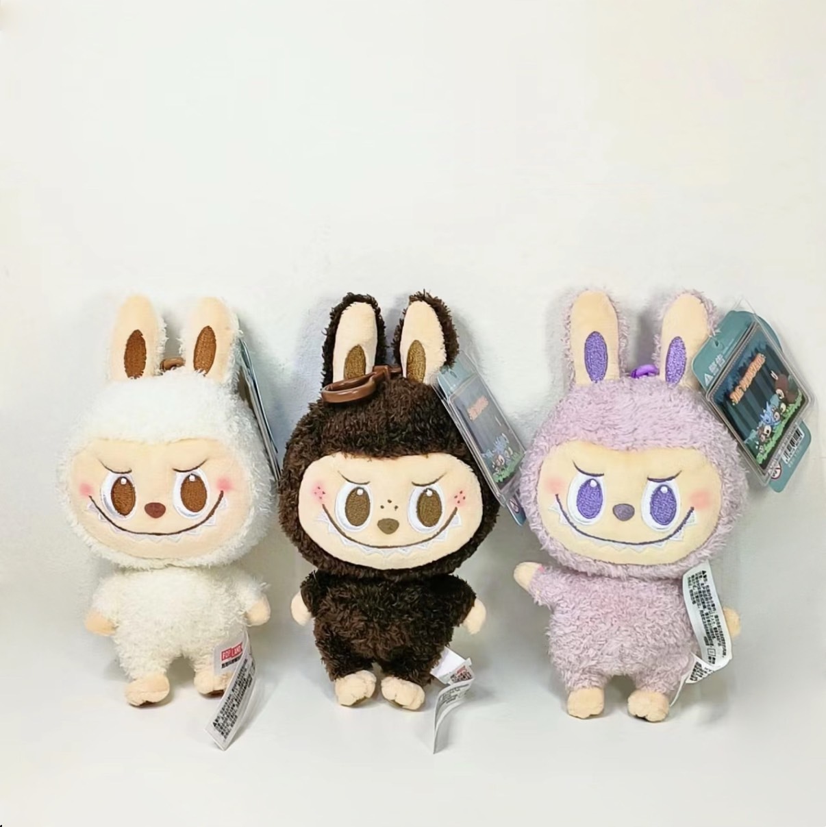 -(C4c)-POP MART POP LAND THE MONSTER LABUBU 泡泡瑪特樂園限定 毛絨 吊飾 娃娃 三色