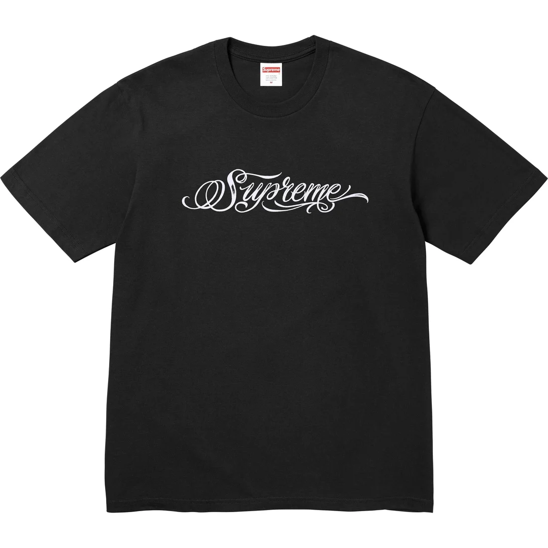 -(B3c02)-SUPREME SCRIPT TEE 美式風格 手寫 草寫 字體 短T 白色/黑色-FW24T53