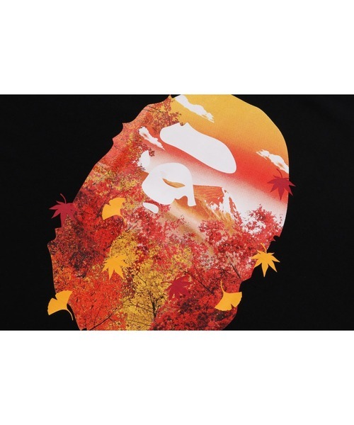 2024AW BAPE JAPAN AUTUMN PHOTO APE HEAD TEE 秋季 楓葉 紅葉 箱根 富士山 大頭 短T 現貨 1K72110140