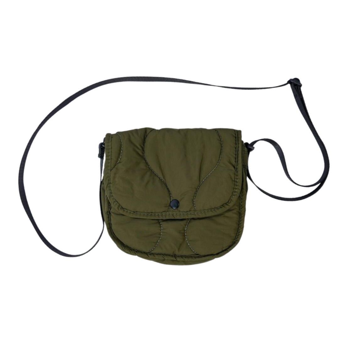 珩縫 菱格紋 側背包 小包 軍綠 黑色【 FUZY 】- B205091