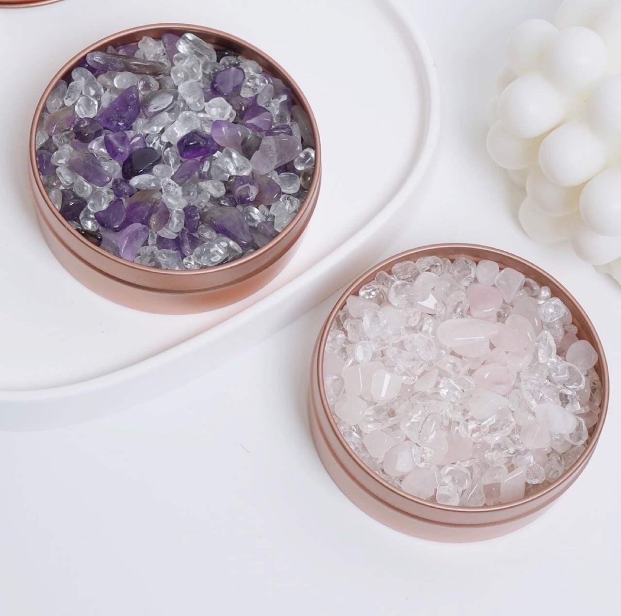 小圓鐵盒消磁淨化碎石組200g