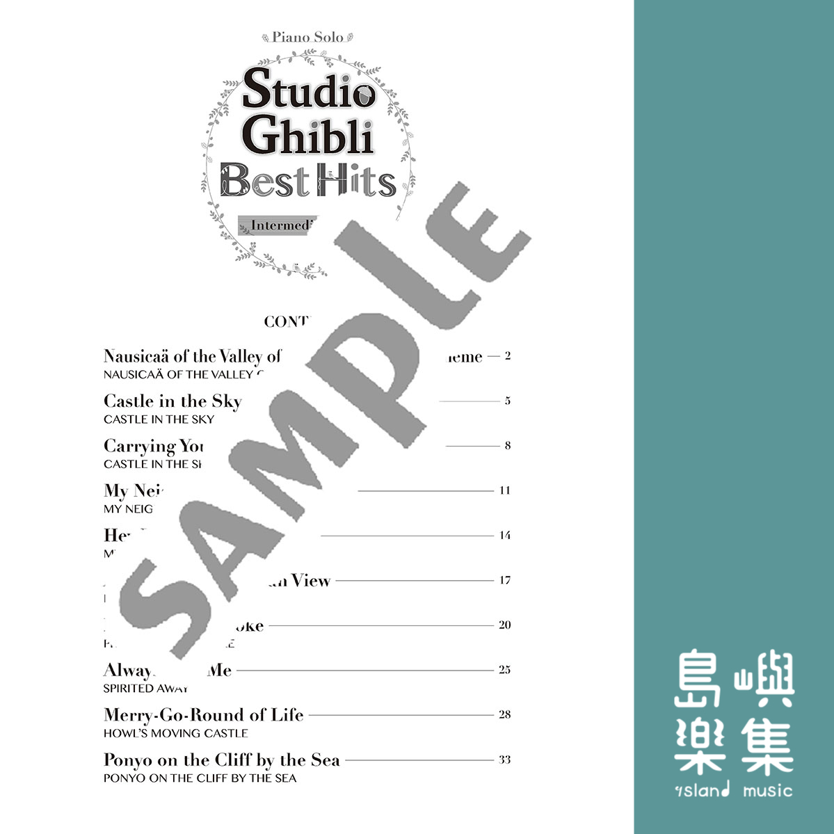 Studio Ghibli Best Hits (Intermediate/Piano Solo)