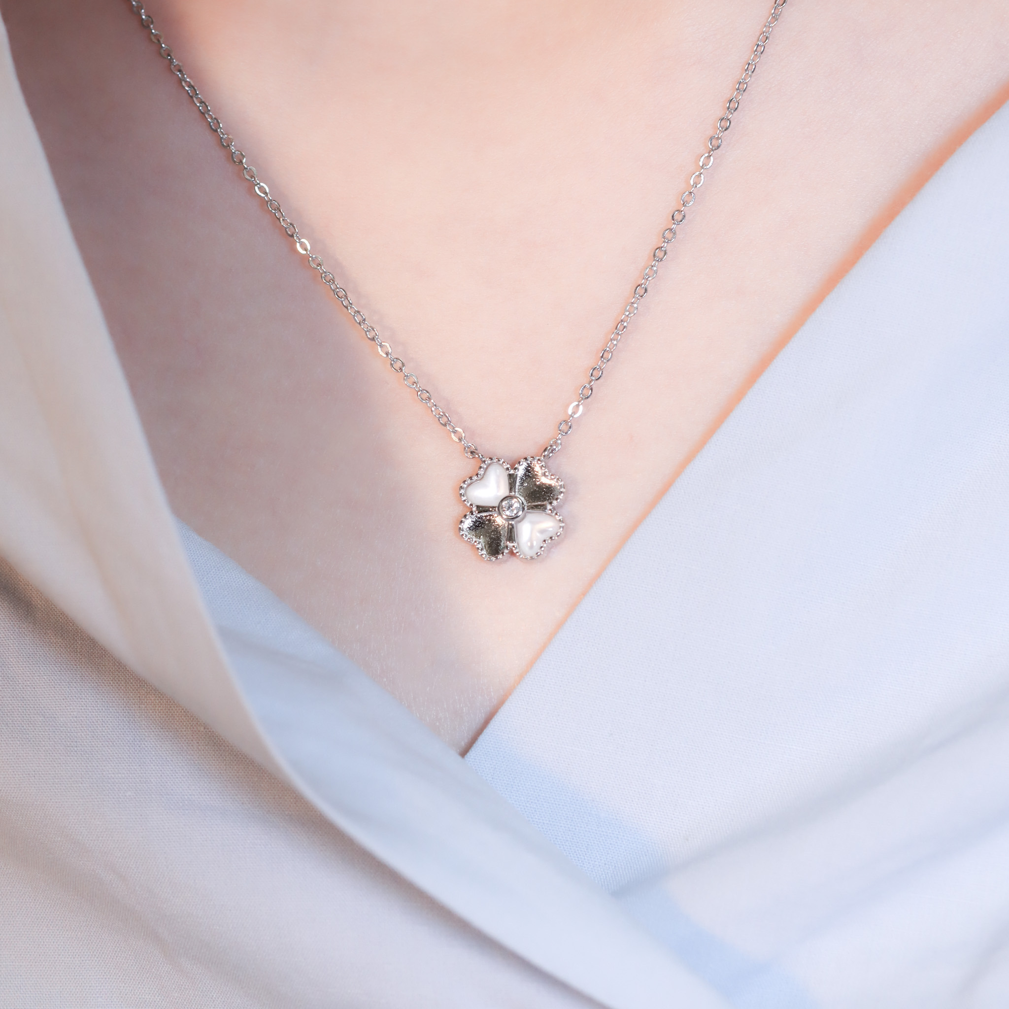 | 925純銀・白金 | 小幸福項鍊 | NE1239 |