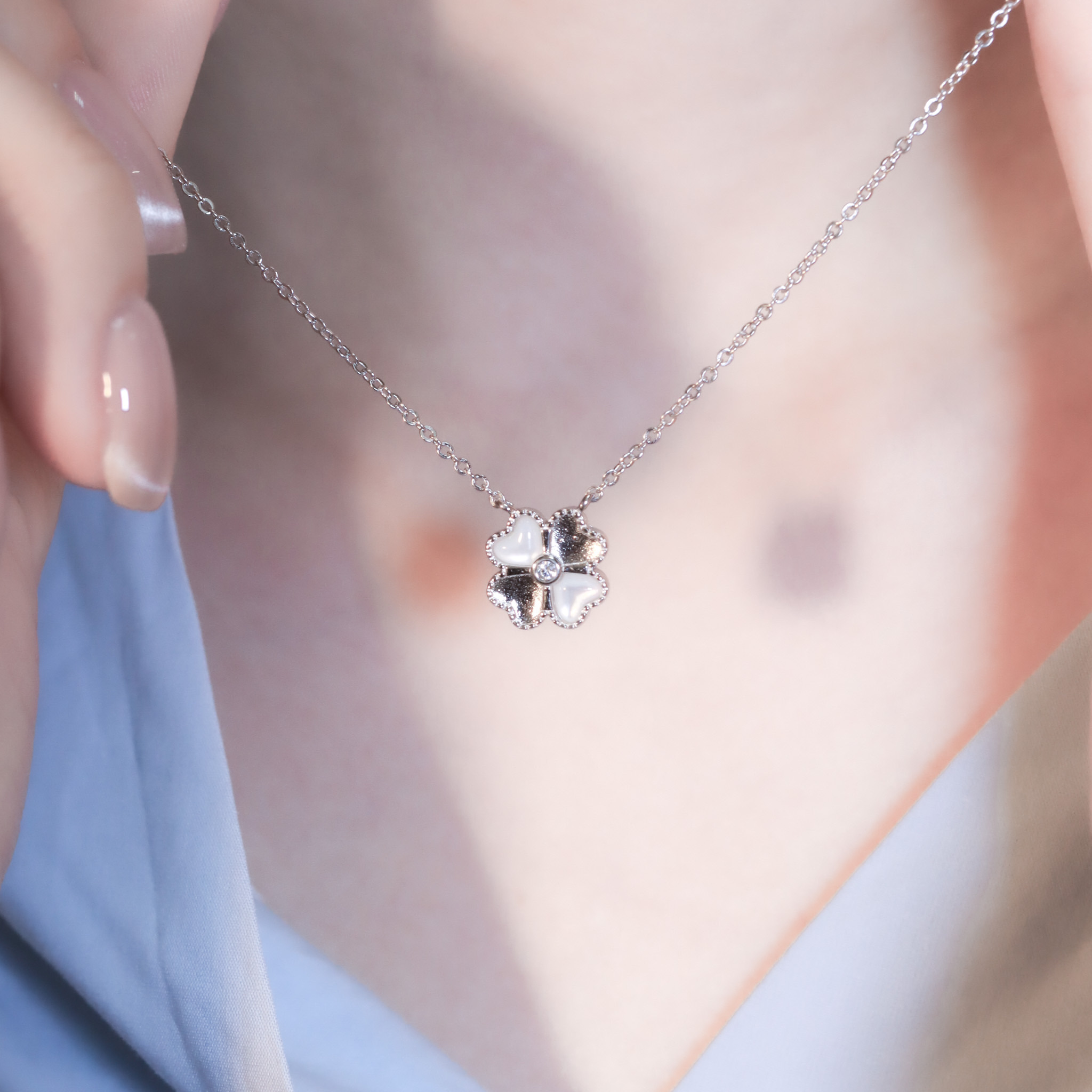 | 925純銀・白金 | 小幸福項鍊 | NE1239 |