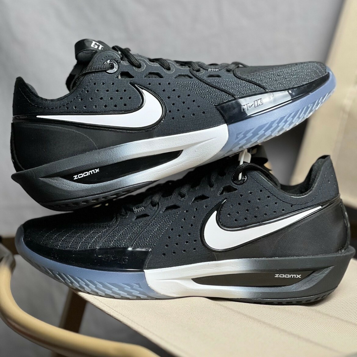 Nike Air Zoom GT Cut 3 EP 黑灰白 氣墊 緩震 低筒 GT三代 實戰籃球鞋