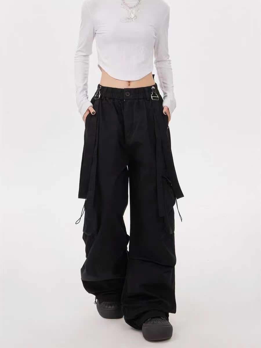 (GOAL) 93179 多巴胺吊帶口袋工裝長褲 ERHU