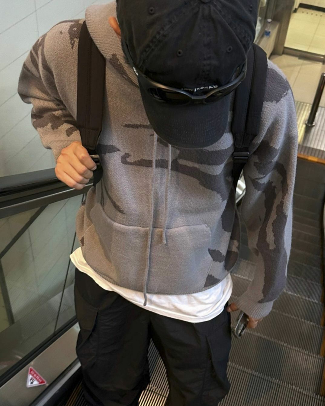 拼色連帽針織衫 T5603