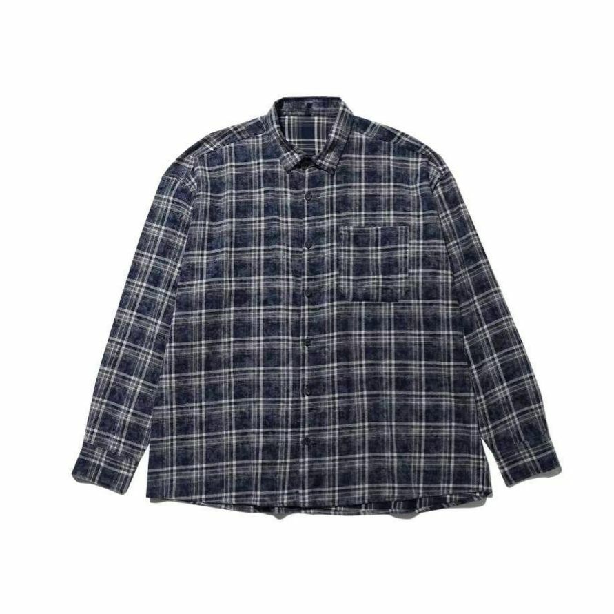 格仔長袖恤衫 S2292