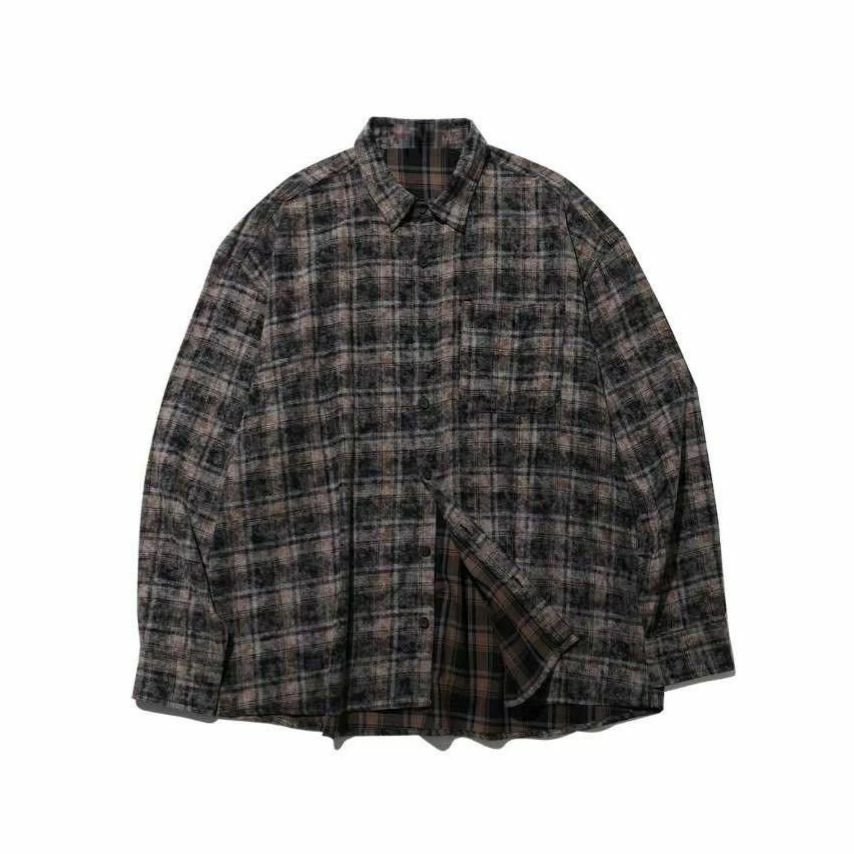 格仔長袖恤衫 S2292