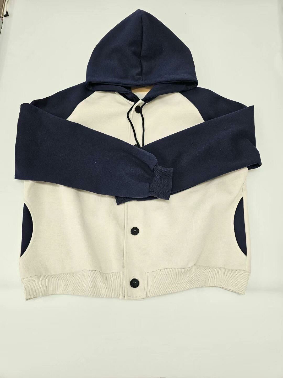 拼色/淨色連帽開胸外套 JK2547