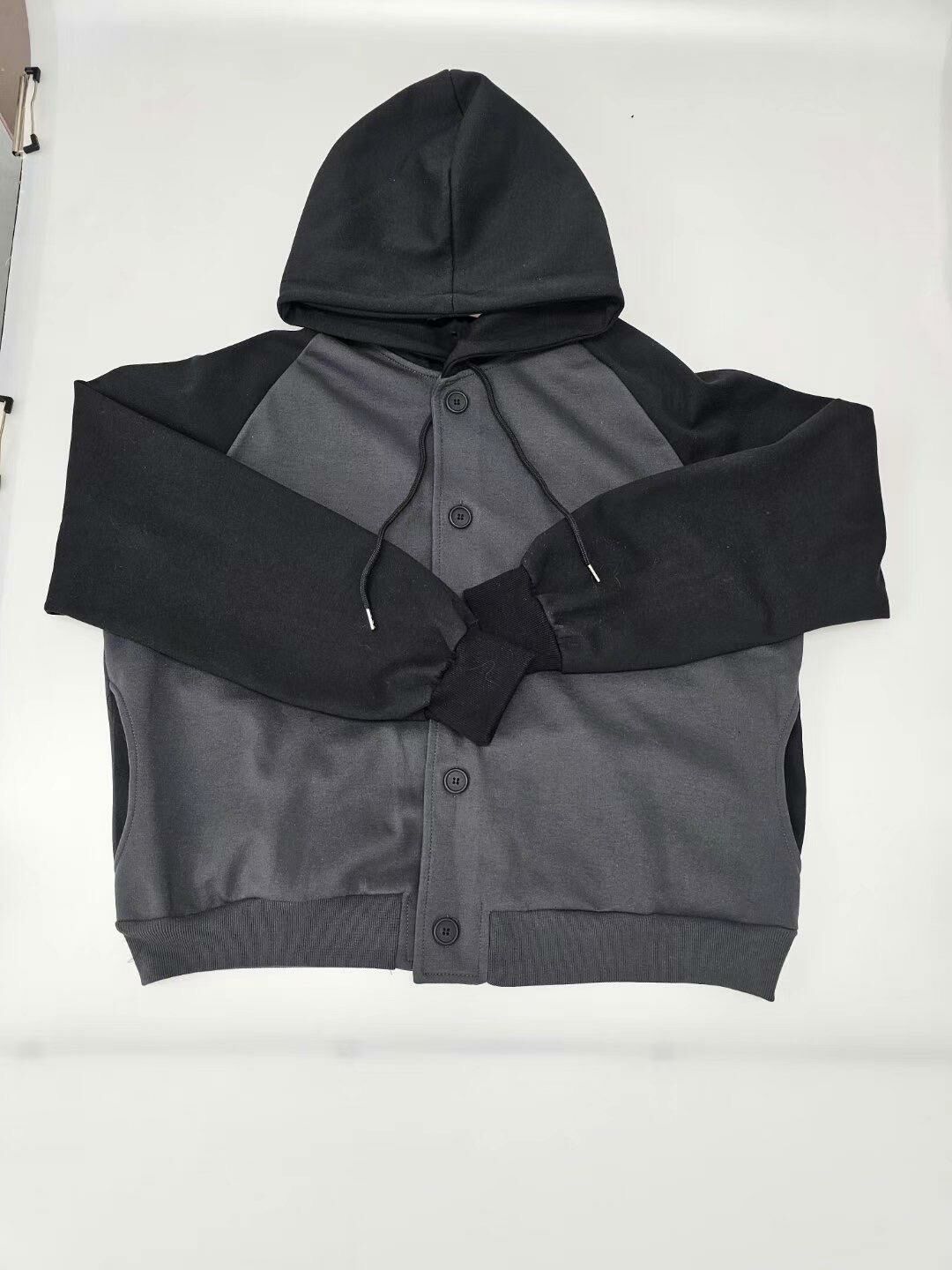 拼色/淨色連帽開胸外套 JK2547