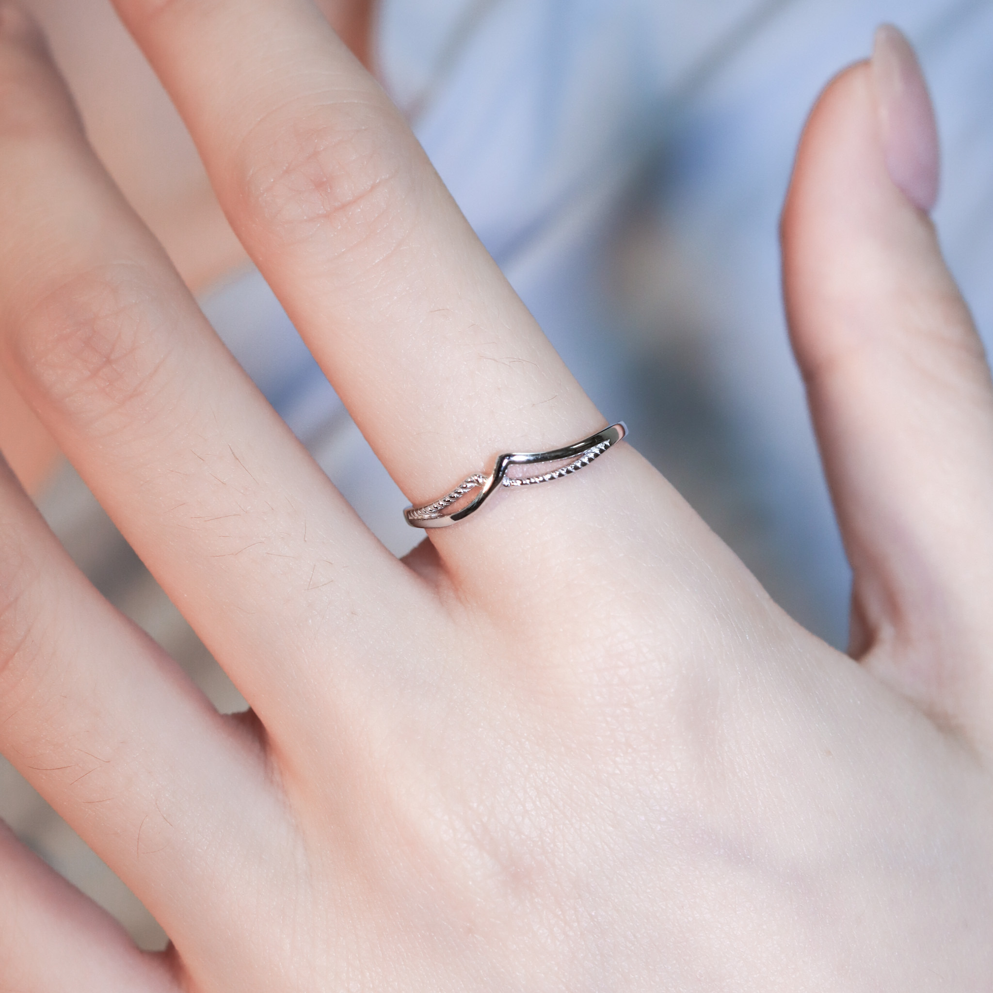 | 925 Silver・White Gold | Pas De Deux Ring | RI0749 |