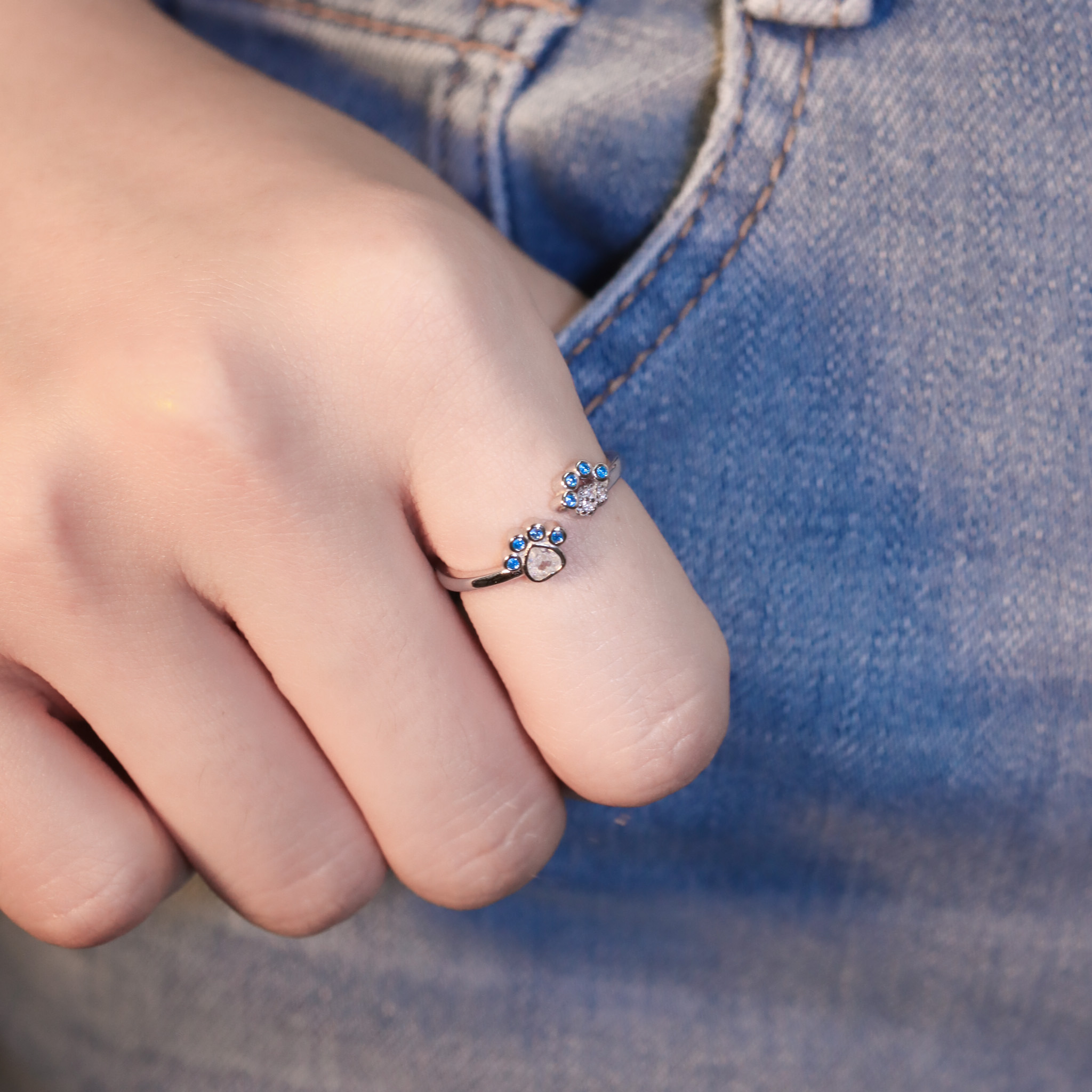 | 925純銀 | 漫藍小肉球戒指 | RI0752 |