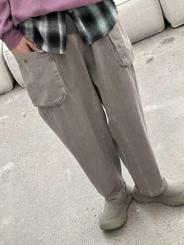 洗水淨色鬆身褲 HIGH FIVE-098P