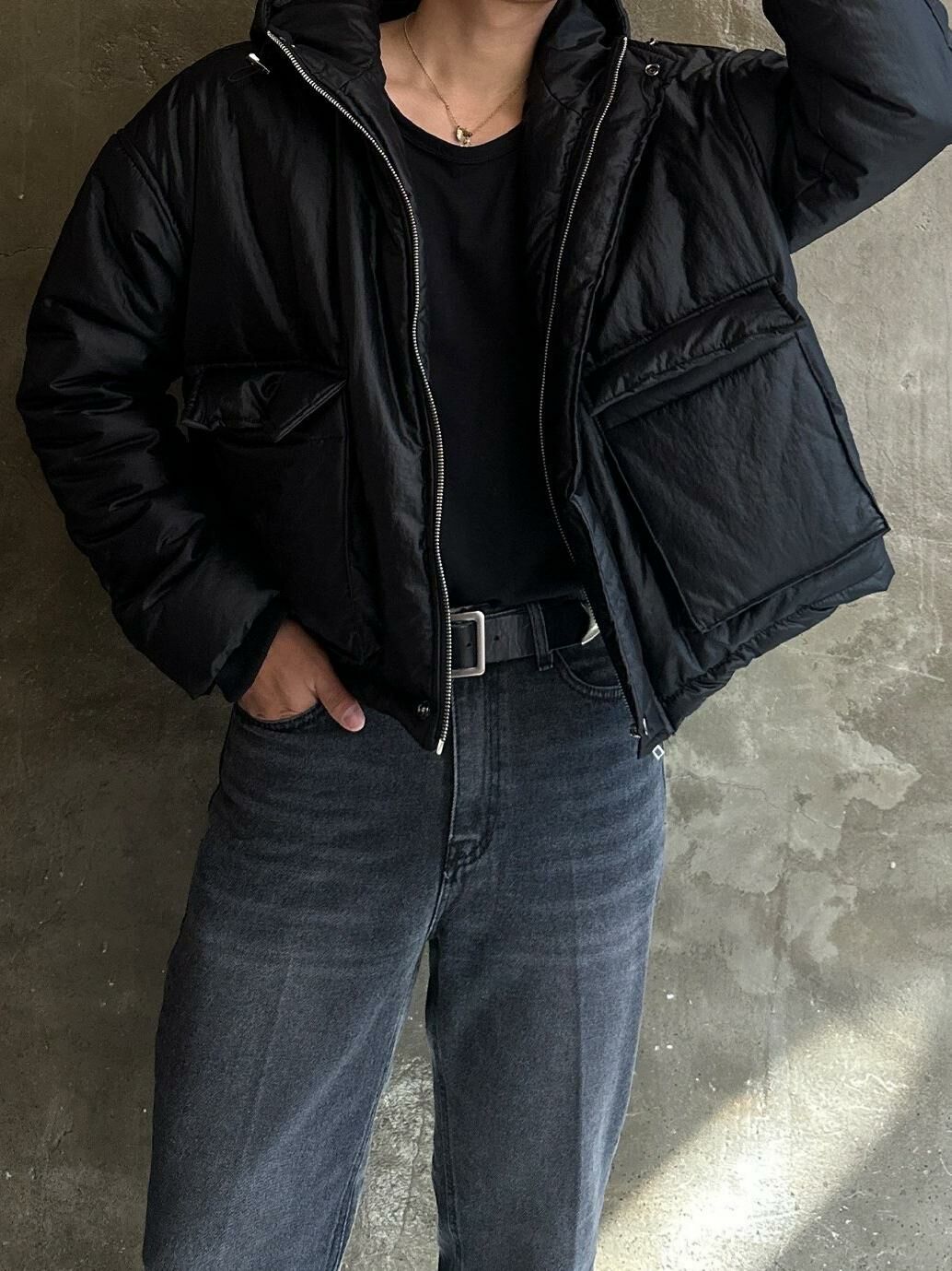 淨色連帽拉鍊外套(薄夾棉) Crunky_youth-015JK