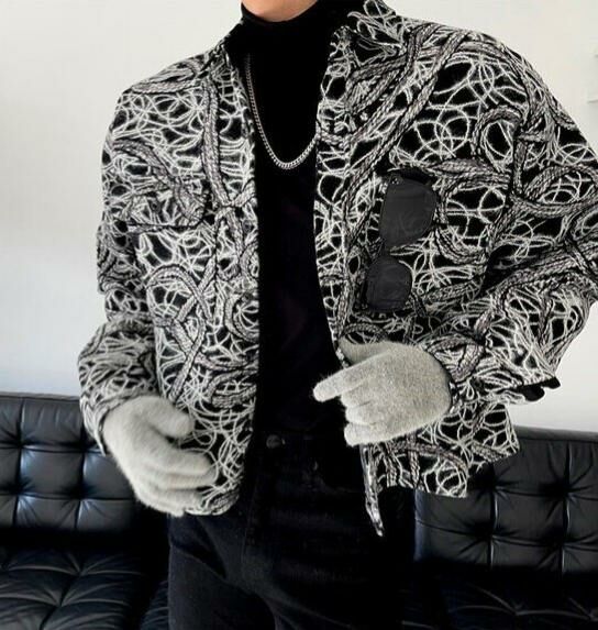 亂紋短身長袖恤衫 Crunky_youth-019JK