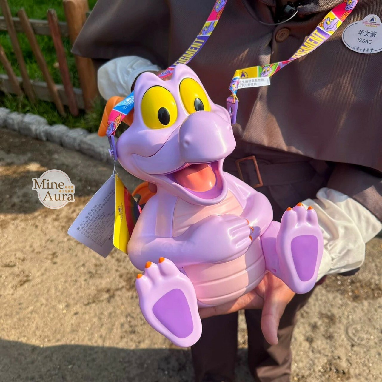 (限時特價) 2024 萬聖節限定 EPCOT Figment 40th 小紫龍 造型 爆米花桶 -上海迪士尼樂園