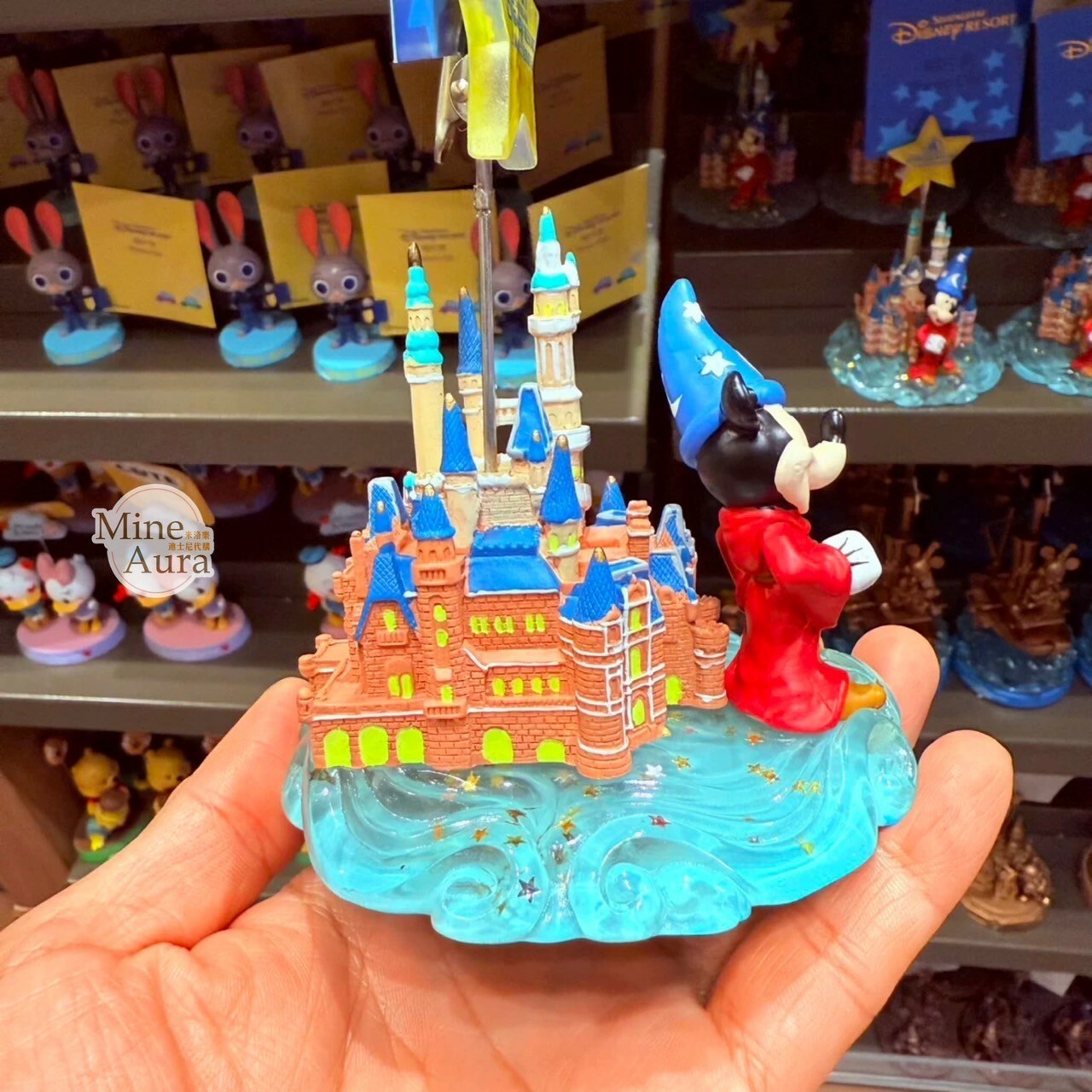 米奇 Mickey 魔法師 城堡 造型 相片夾 擺飾品 -上海迪士尼樂園
