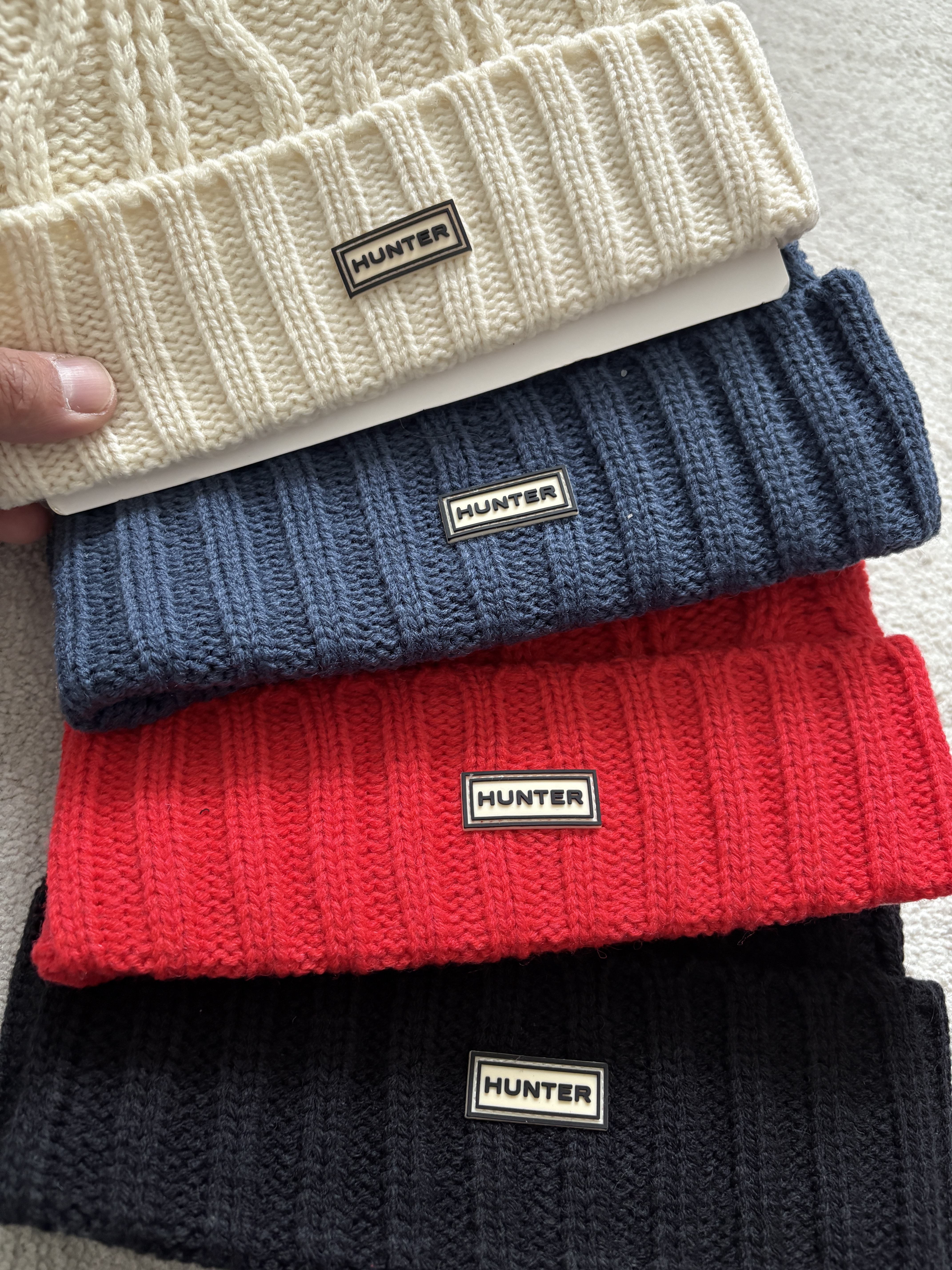 Hunter 女大人 羊毛 粗針織 毛帽 (4色)