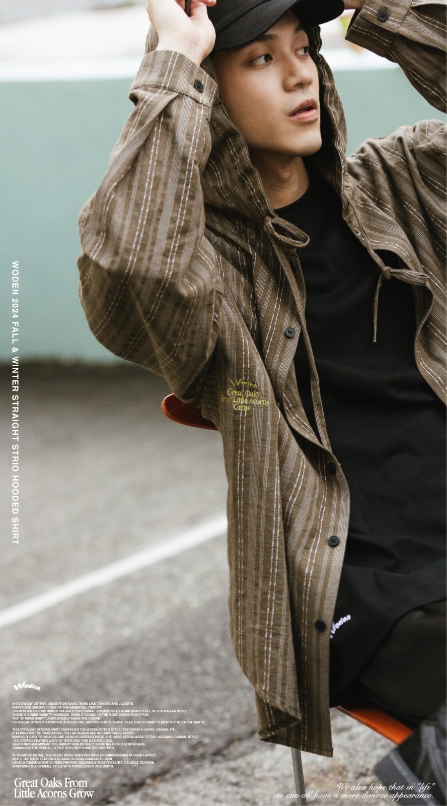 Woden 2024 Straight Strio Hooded Shirt