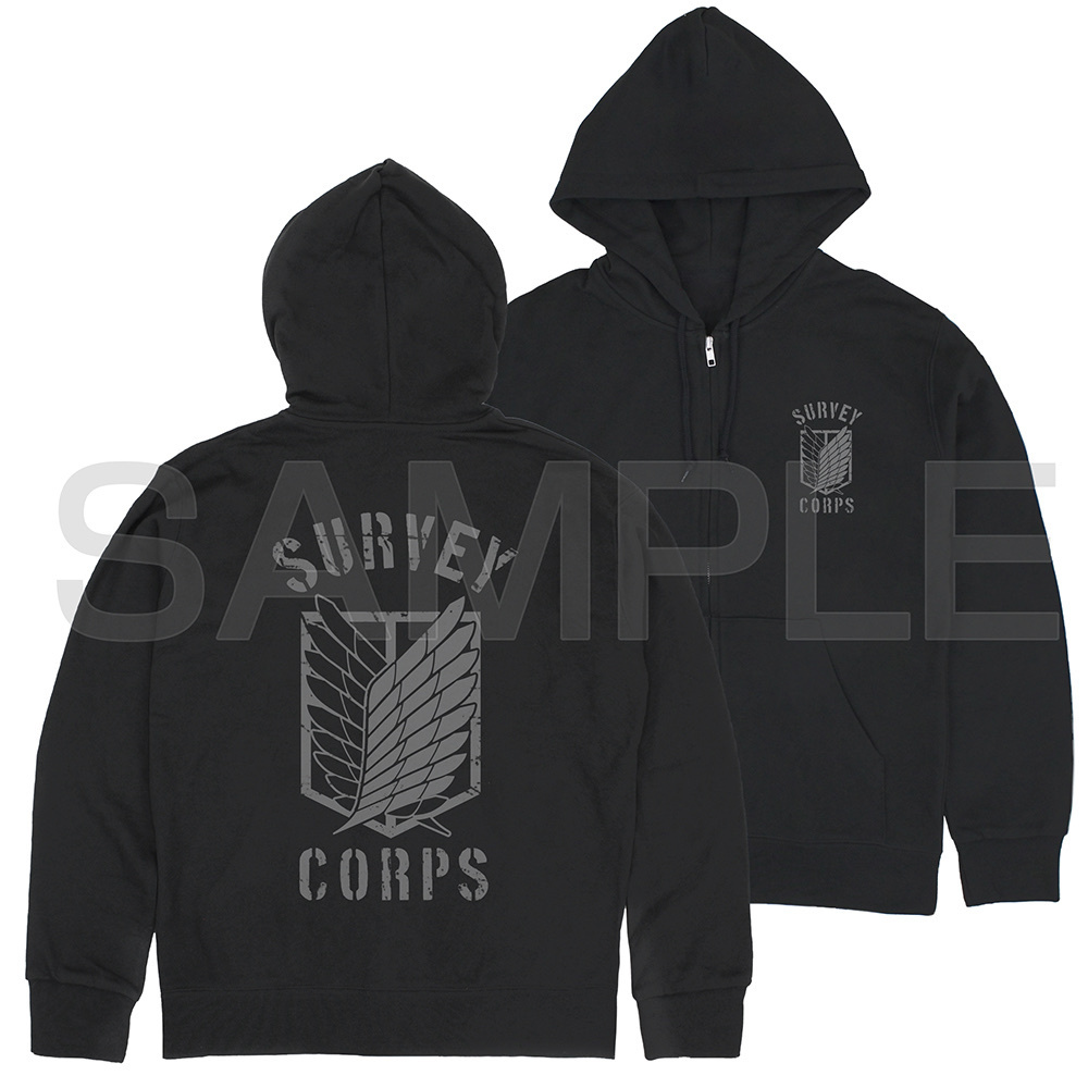 Cospa 1111 調査兵団 ジップパーカー Ver.2.0 [進撃の巨人] BLACK