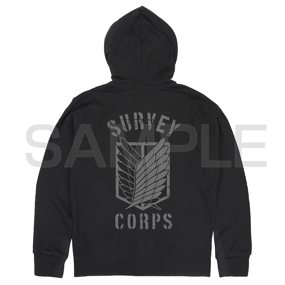 Cospa 1111 調査兵団 ジップパーカー Ver.2.0 [進撃の巨人] BLACK