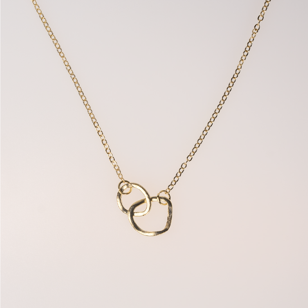 【AOI】一起牽著手吧-簡約項鍊- 金/銀