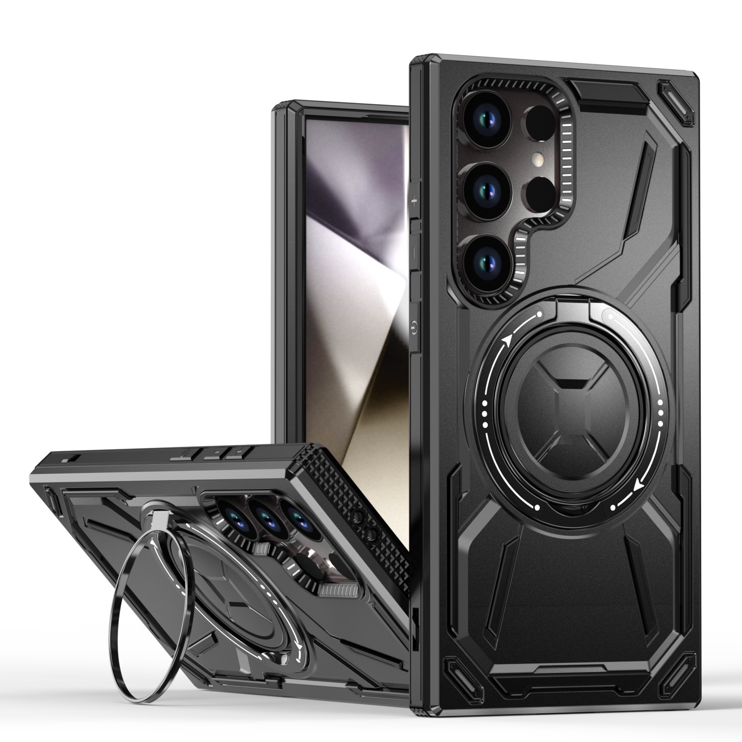 XPRO - Mag Stand Armor - Samsung S25 Case 高度防撞磁吸旋轉支架手機保護殼