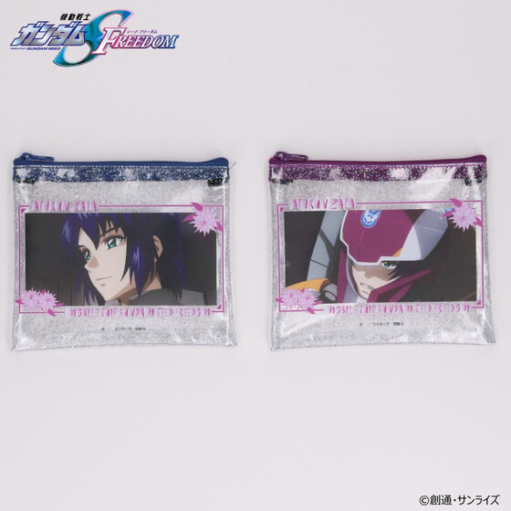 219698 Pbandai 預訂 2024/12月 機動戦士ガンダムSEED FREEDOM アスラン・ザラバースデイシリーズ ラメ入りクリアポーチ （全2種）