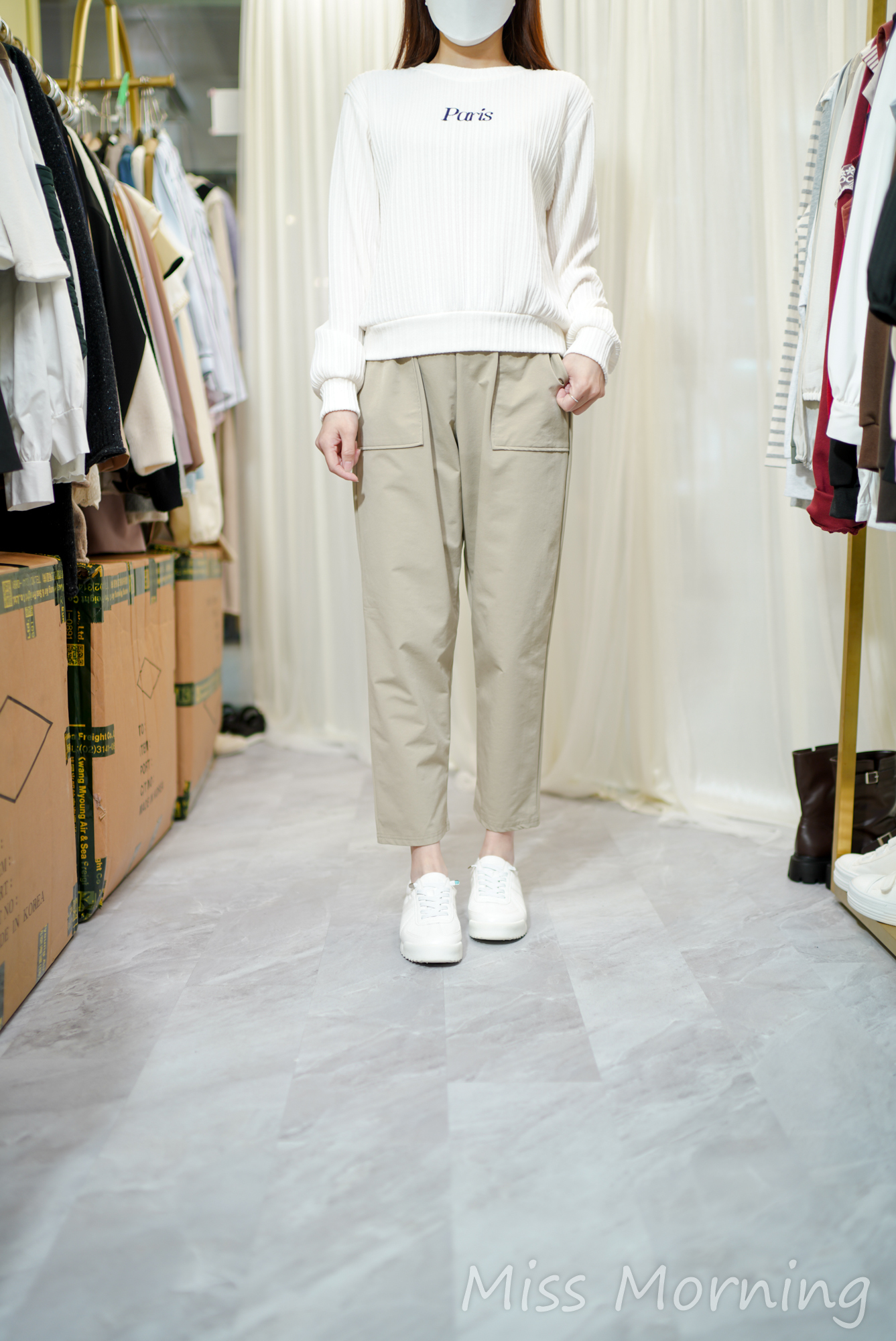 百搭刺繡字線衫(14244)&返工/返街兩穿風衣褲(33838)